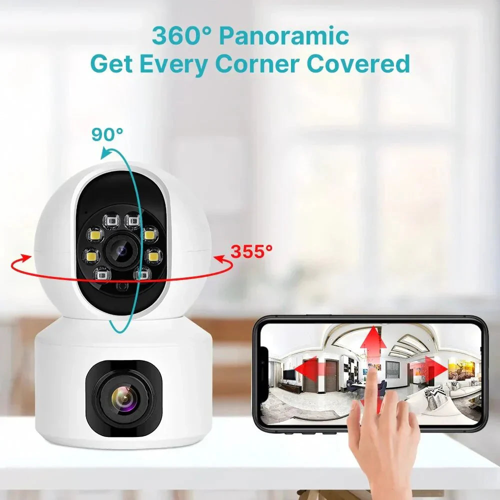 Vstarcam 4MP Dual Lens Dual Screen Indoor WiFi Camera Baby Monitor - Main Image