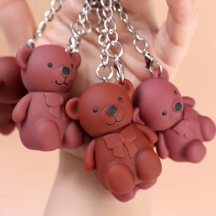 1 piece random color Teddy Bear Trendy LIP GLOSS MATTE Keychain Style MAKE UP YOUR LIP| Bear Gloss| - AlifdukanAlifdukan types here :)