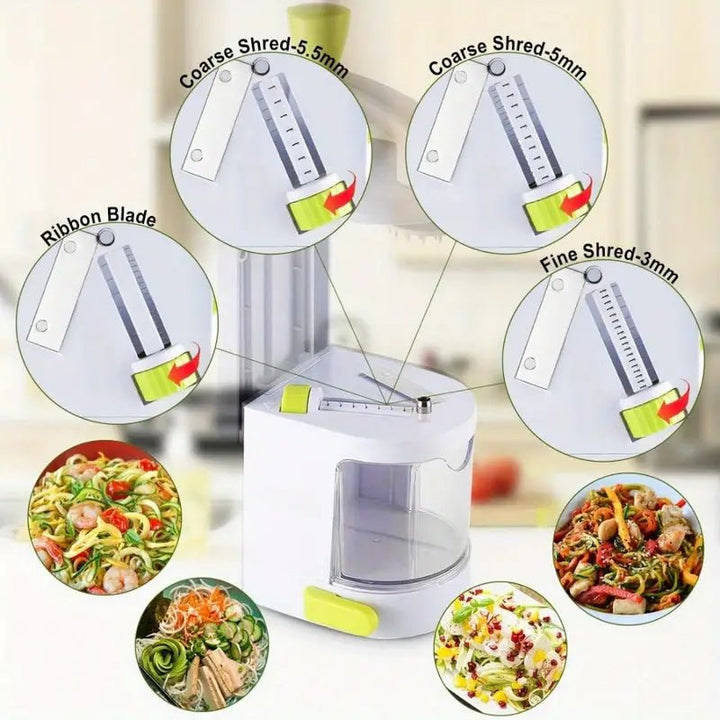 1 Set, Vegetable Spiralizer, Manual Zucchini Noodle Maker With Strong Base, Zoodles Spiralizer For Potato, Multifunctional Vegetable Slicer, Fruit Grater, Kitchen Stuff, Kitchen Gadgets - AlifdukanAlifdukan types here :)