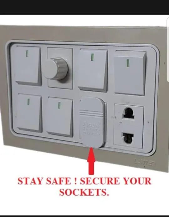 10 pcs Power Socket safety cover, Child safety plug covers ,kids Guard Protection, Anti Electric Shock Plugs Protector Cover, electrical outlet 2pin cover cap, Electric outlet cover for kids - AlifdukanAlifdukan types here :)