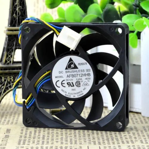 12V DC Cooling Fan for PC, Peltier, Incubator, Laptop, Mobile - High Speed Computer Fan without Connector - Size 70x70x15mm - AlifdukanAlifdukan types here :)