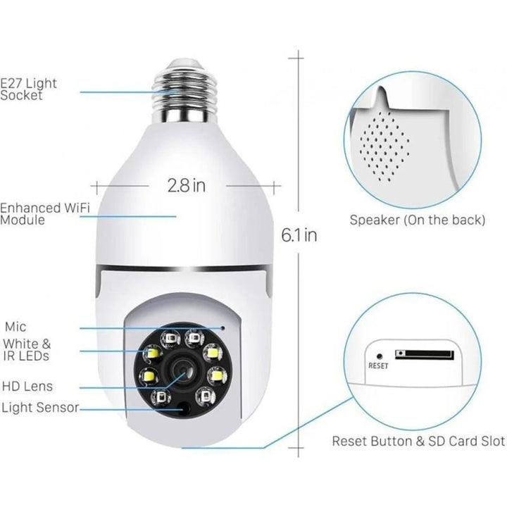 2MP WIRELESS BULB CAMERA - AlifdukanBUY AURA.PK types here :)
