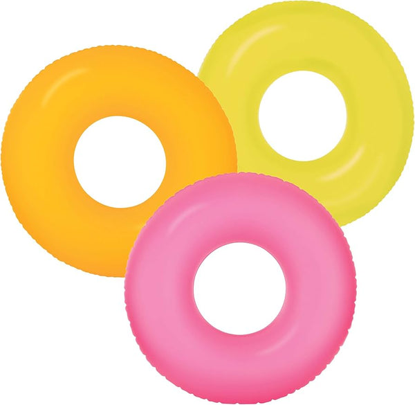 3 Pack Intex Neon Frost Swim Tubes Inflatable 36" Pool Floats and Rings - AlifdukanAlifdukan types here :)