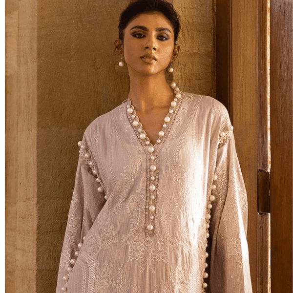 3 Piece Unstitched Embroidered Stripe Lurex Suit with Embroidered Jacquard Dupatta FE - 52068 - AlifdukanAlifdukan types here :)