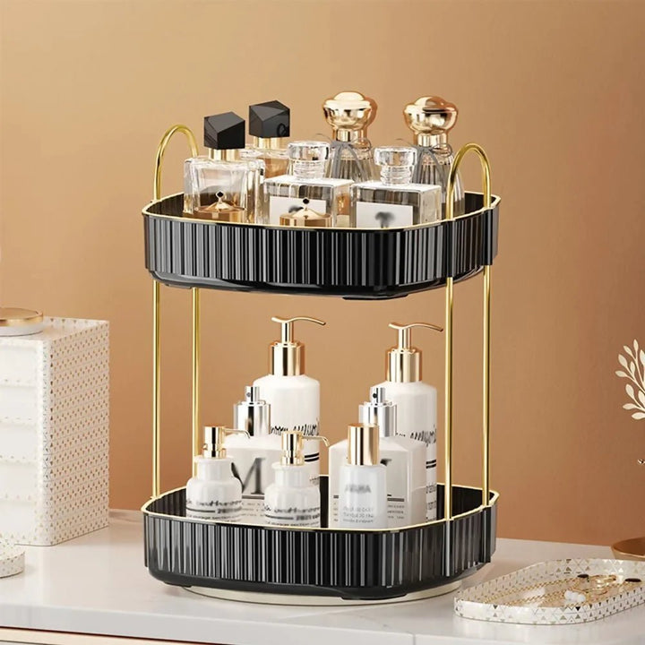 360° Rotating Makeup Organizer – Adjustable & Durable Storage solution - AlifdukanShalalay Noor types here :)