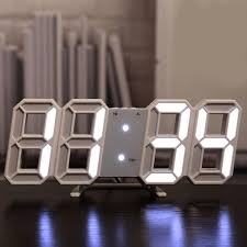 3D LED Digital Clock Snooze Bedroom Desk Alarm Clocks Hanging Wall Clock Calendar Thermometer Voice Control Backlight Time Temperature Display For Bedroom Office Living Room Home Decor Gift - AlifdukanAlifdukan types here :)