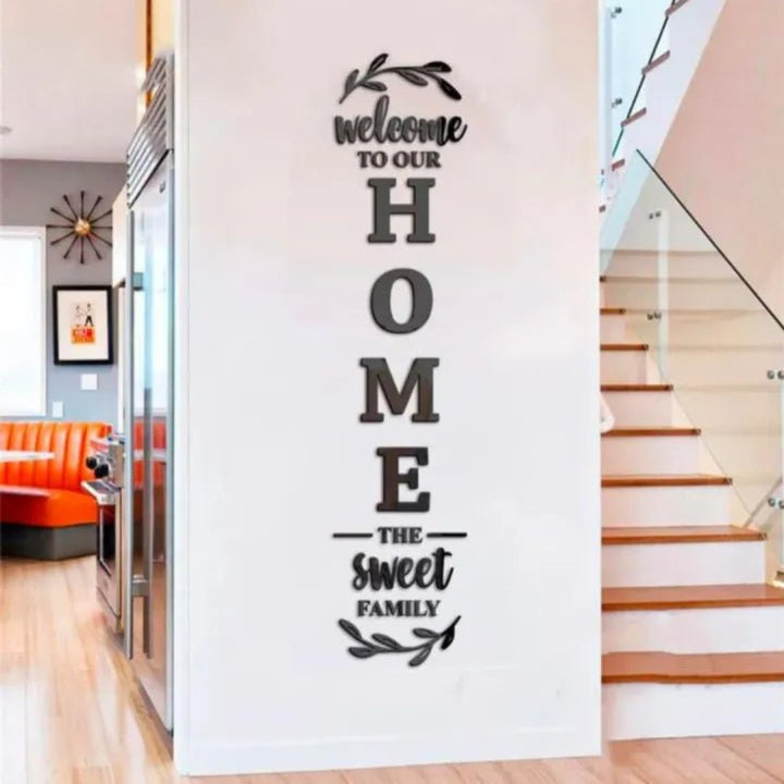 3D Wooden Wall Stickers English Letters Home Family Self -