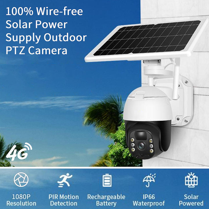 4G Solar Powered Outdoor PTZ Security Camera – 1080P, Wireless, Waterproof, Motion Detection - AlifdukanAlifdukan types here :)