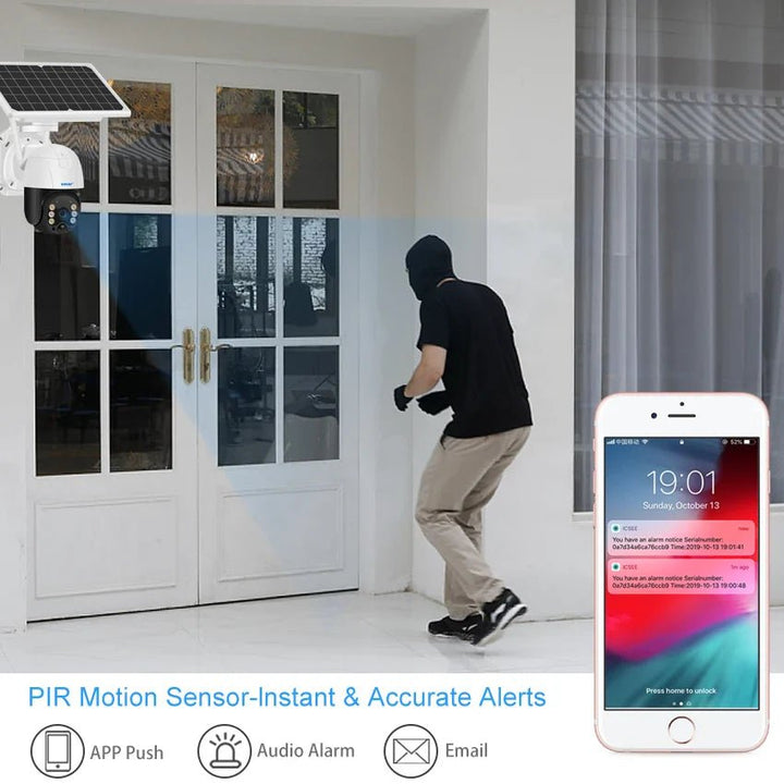 4G Solar Powered Outdoor PTZ Security Camera – 1080P, Wireless, Waterproof, Motion Detection - AlifdukanAlifdukan types here :)