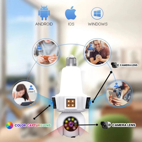 6MP V380Pro APP Dual Lens Full Color Wireless PTZ IP Dome Camera AI Humanoid Detection Home Security CCTV Baby Monitor - AlifdukanAlifdukan types here :)