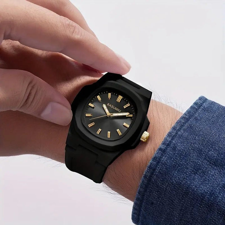 A Stylish Silicone Strap Watch For Men, Perfect For Casual And Simple Style, The Best Choice For Gifting - AlifdukanAlifdukan types here :)