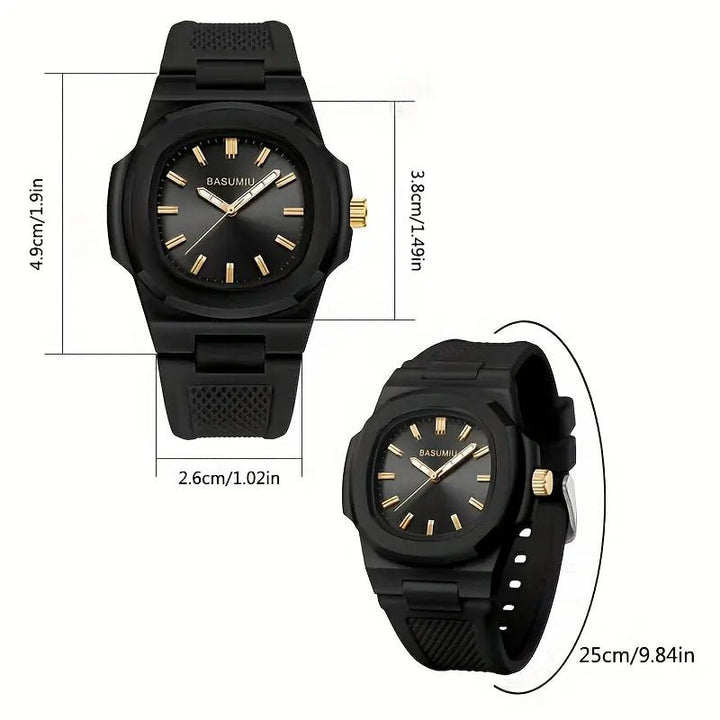 A Stylish Silicone Strap Watch For Men, Perfect For Casual And Simple Style, The Best Choice For Gifting - AlifdukanAlifdukan types here :)