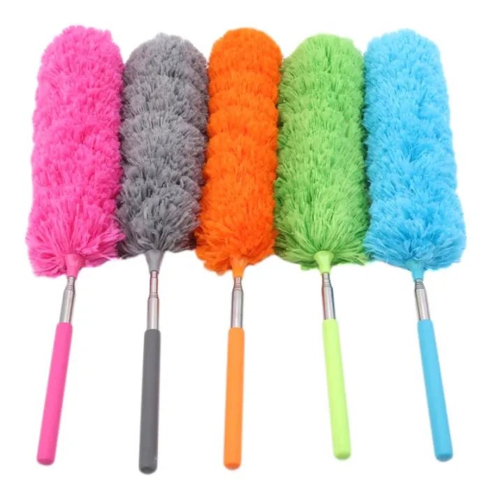 Adjustable Stretch Extend Microfiber Feather Duster Dusting Brush Stainless Steel Integrated Extension Rod Household Clean Tools 1Pcs - AlifdukanAlifdukan types here :)