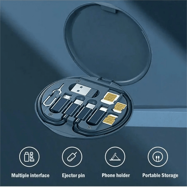 All - in - One USB Converter Box | Compact Cable Storage & SIM Ejector Set - AlifdukanAlifdukan types here :)