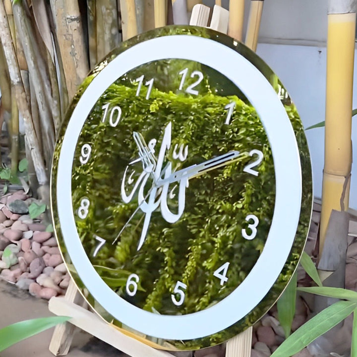 "Allah's Name Wall Clock – Green Garden Edition" - AlifdukanMini Supplier types here :)