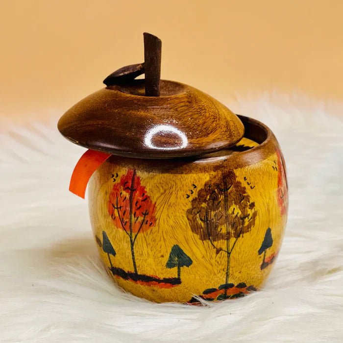 Apple Shaped Wooden Tea Coaster - AlifdukanAlifdukan types here :)