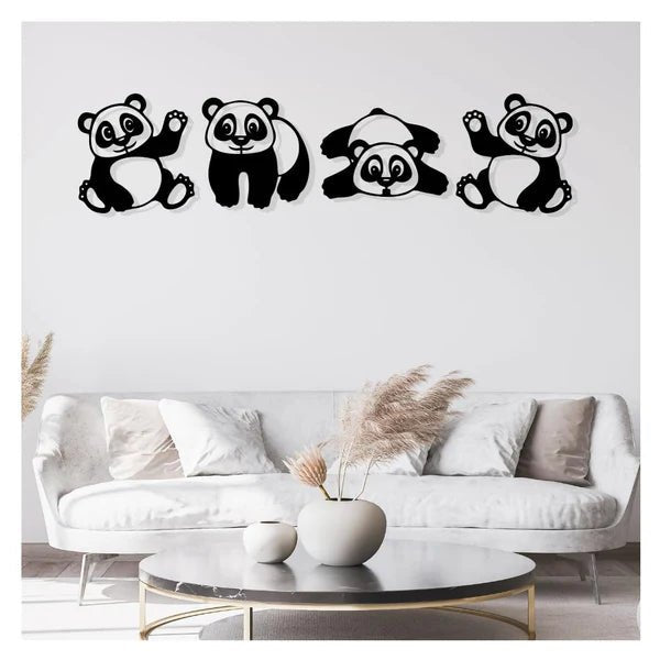Artrooms Panda Metal Wall Art | Panda Wall Decor Art | Animal Metal Wall Art | Panda Hanging Wall Decor | Metal Art Wall Decor for Living Room & Bedroom - AlifdukanAlifdukan types here :)
