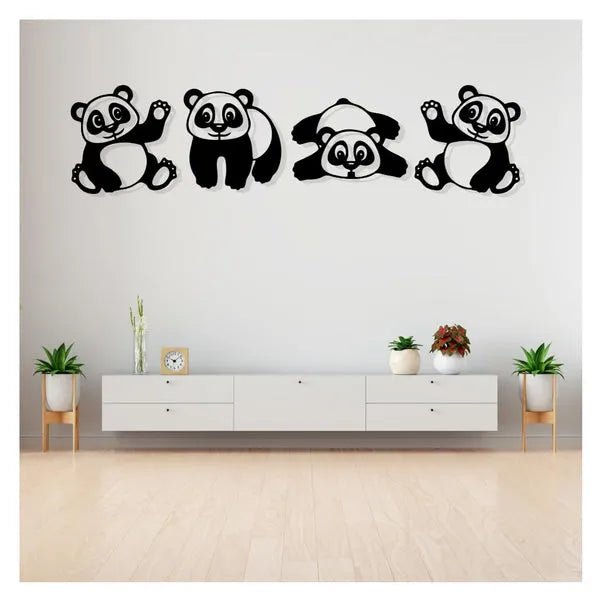 Artrooms Panda Metal Wall Art | Panda Wall Decor Art | Animal Metal Wall Art | Panda Hanging Wall Decor | Metal Art Wall Decor for Living Room & Bedroom - AlifdukanAlifdukan types here :)