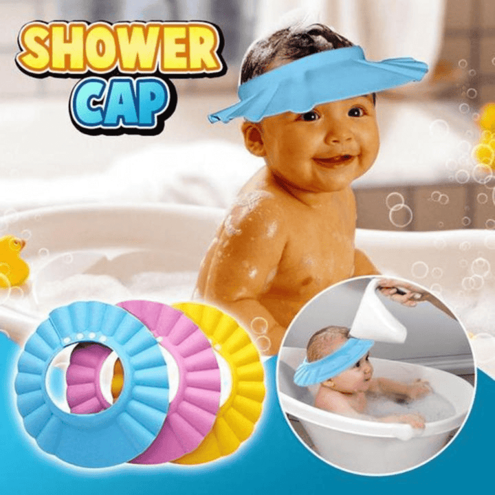 Baby Shower Cap Bathing Protection Bath Cap for Babies & Toddlers Adjustable Waterproof Design - AlifdukanAlifdukan types here :)