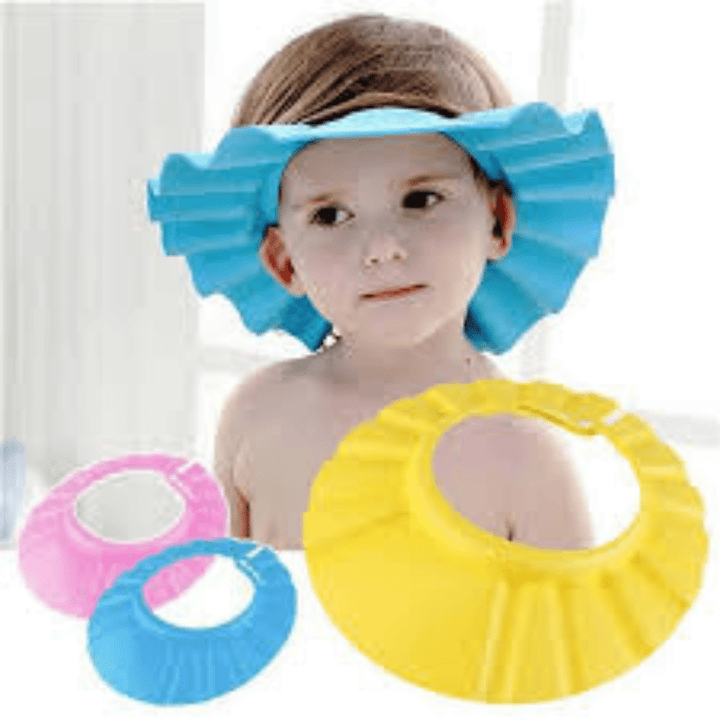 Baby Shower Cap Bathing Protection Bath Cap for Babies & Toddlers Adjustable Waterproof Design - AlifdukanAlifdukan types here :)