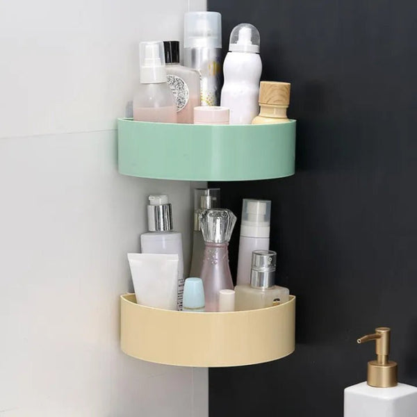 Bathroom Storage Rectangular Rack & Corner Shelf Organizer No Drill for Shower Soap Shampoo Holder Toilet Storage Accessories with Drainage hole - AlifdukanAlifdukan types here :)