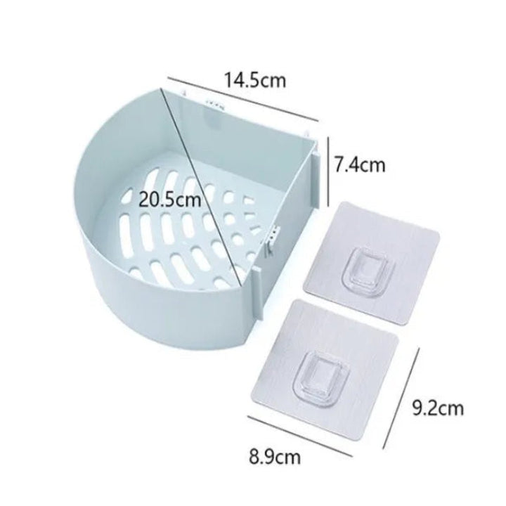 Bathroom Storage Rectangular Rack & Corner Shelf Organizer No Drill for Shower Soap Shampoo Holder Toilet Storage Accessories with Drainage hole - AlifdukanAlifdukan types here :)