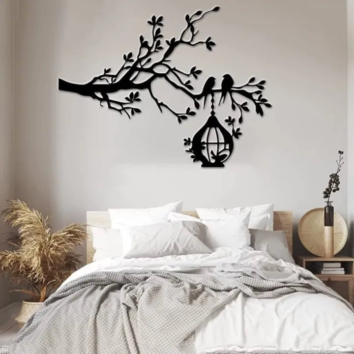 Birds On Tree wood Wall Art, Wall Art Gift For Bird Lover, - AlifdukanAlifdukan types here :)