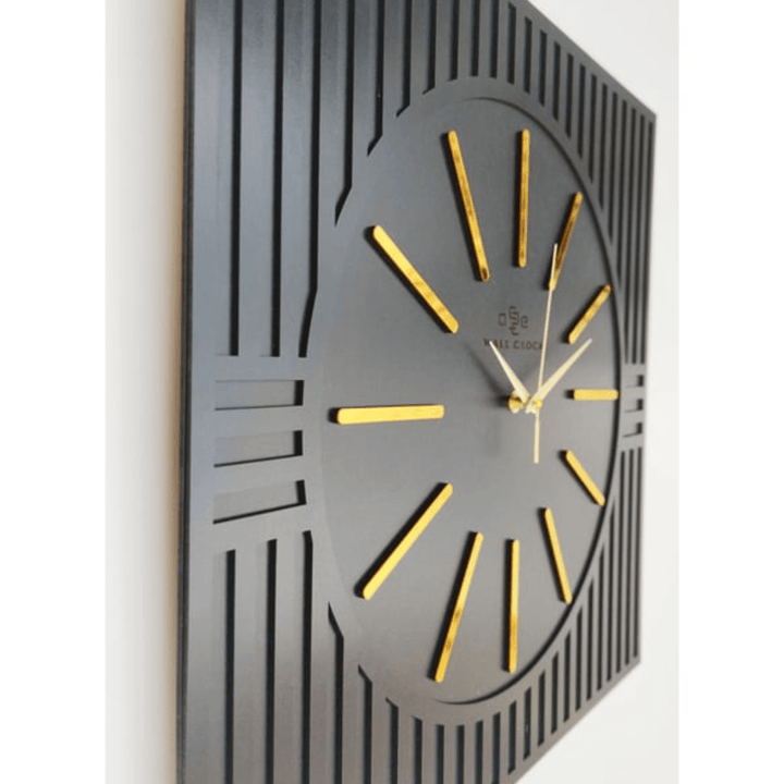 Black and Golden Metal Wall Clock - AlifdukanMini Supplier types here :)