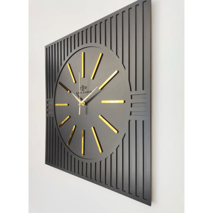 Black and Golden Metal Wall Clock - AlifdukanMini Supplier types here :)
