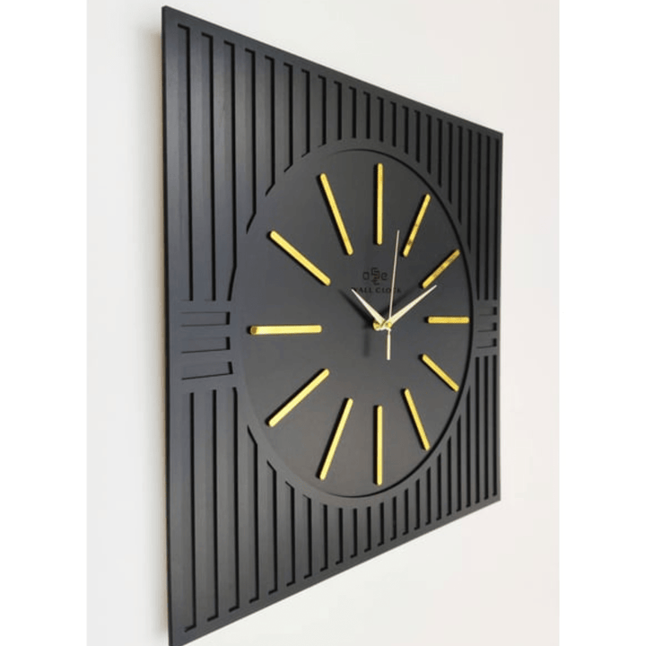 Black and Golden Metal Wall Clock - AlifdukanMini Supplier types here :)