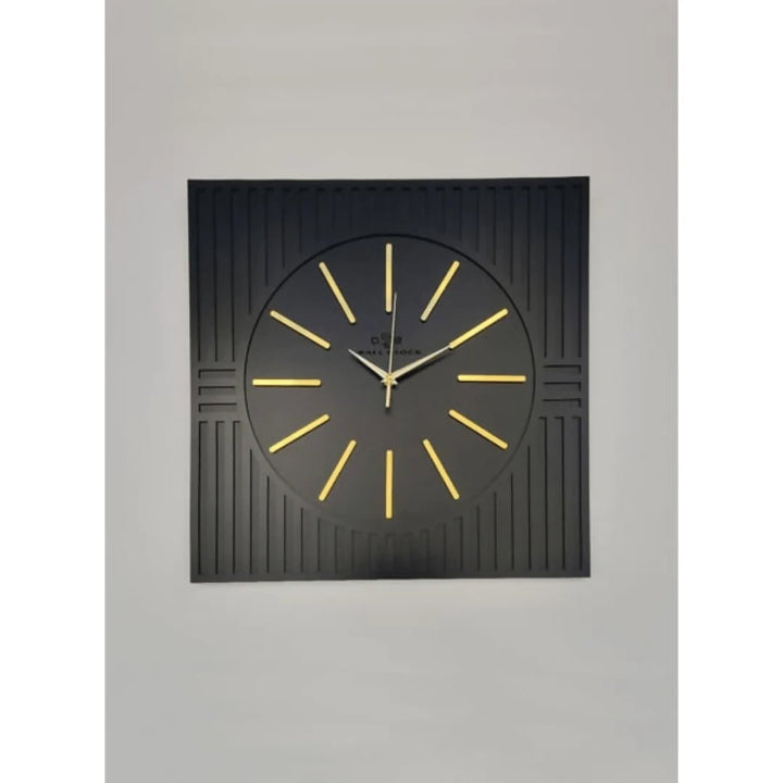 Black and Golden Metal Wall Clock - AlifdukanSmart Online Collection types here :)