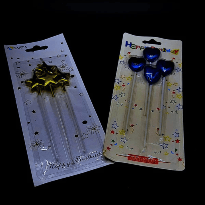 Blue Hearts Cake Candles Pack For Birthday Cake Decoration - AlifdukanAlifdukan types here :)