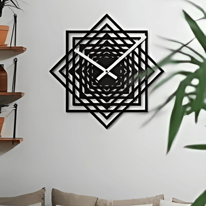 Brown Cloud Exclusive Laser Cut Modern Black Wall Clock Made of Engineered Wood for Personal/Corporate Gift - AlifdukanMini Supplier types here :)