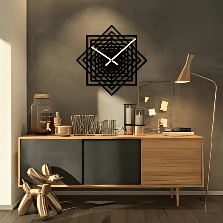 Brown Cloud Exclusive Laser Cut Modern Black Wall Clock Made of Engineered Wood for Personal/Corporate Gift - AlifdukanMini Supplier types here :)