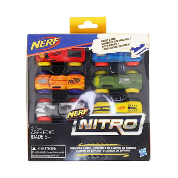 C3171/C3173 FRICTION TOYS NERF NITRO FOAM CARS DINKY (6PCS) HASBRO - AlifdukanAlifdukan types here :)
