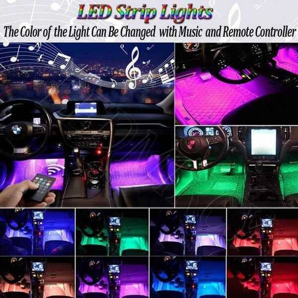 Car Atmosphere Ambient Multi Color Light With Remote For Interior - AlifdukanAlifdukan types here :)