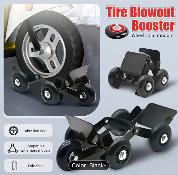 Car Jack Tire Skates, Flexible Emergency Tire Roller, Powerful Boost for Motorcycles, Flat Tire Booster Move Tool with 5 Wheels, Tire Wheel Dolly, Flat Tire Booster - AlifdukanAlifdukan types here :)
