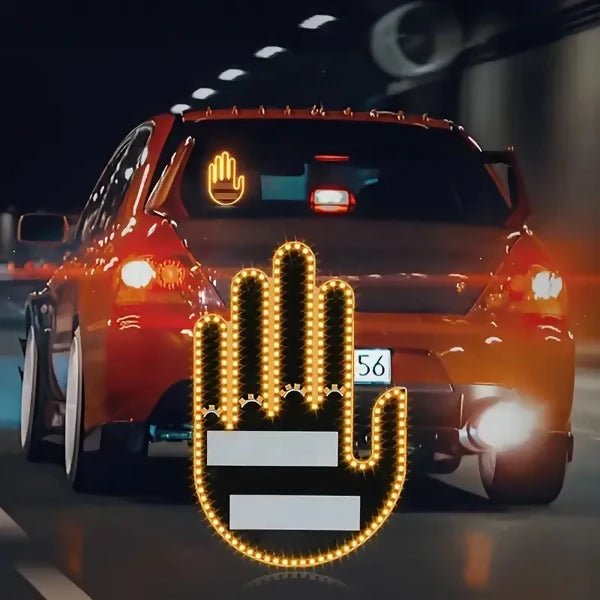 Car LED Finger Light - Car Gesture Light for Road Rage Expression - Fun Car Accessories Mini Cool with 4 Modes - Ideal Gift for Drivers, - AlifdukanBUY AURA.PK types here :)