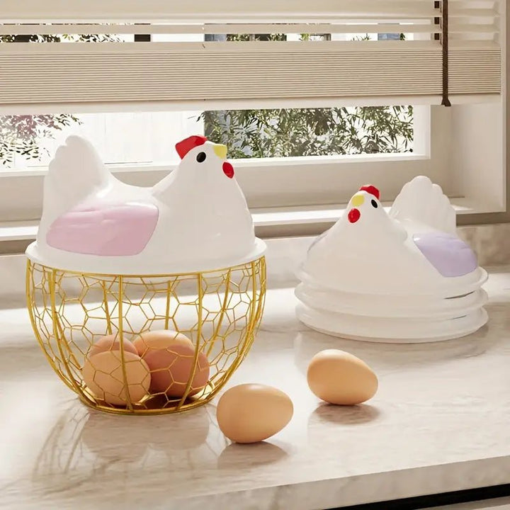 Ceramic Chicken Egg Basket - AlifdukanAlifdukan types here :)