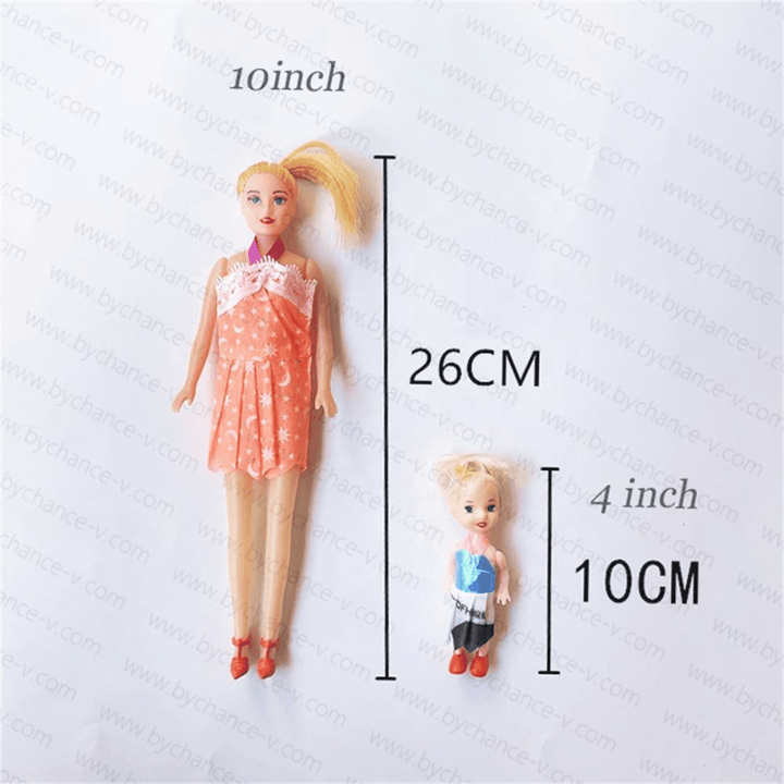 Cheap Toy for Little Girls Under 1 Dollar Golden Hair Girls Doll Mother with Daughter Set Free Gift for Girls Prize - AlifdukanAlifdukan types here :)