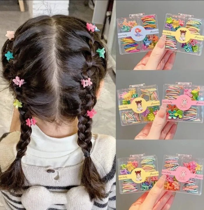Children and Babies Do Not Harm Their Hair. Girls Tie Their Heads, Grab Hair Clips, Hair Accessories, and Headbands by Just Born - AlifdukanAlifdukan types here :)