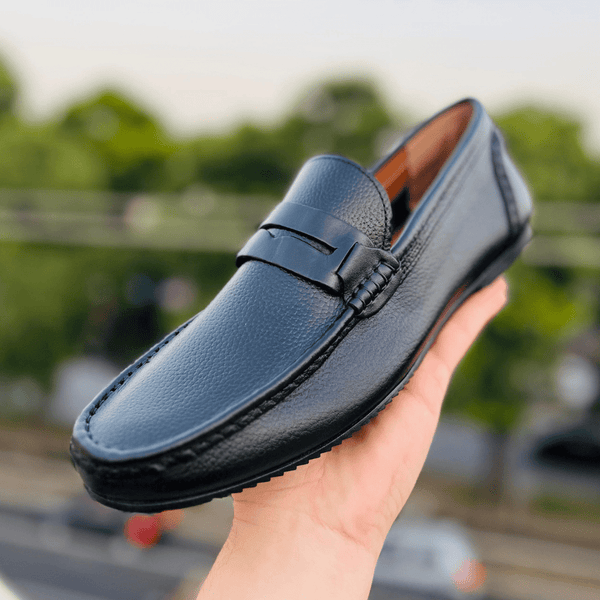 Classic Black Leather Penny Loafers for Men - Alifdukanstylebyalif types here :)
