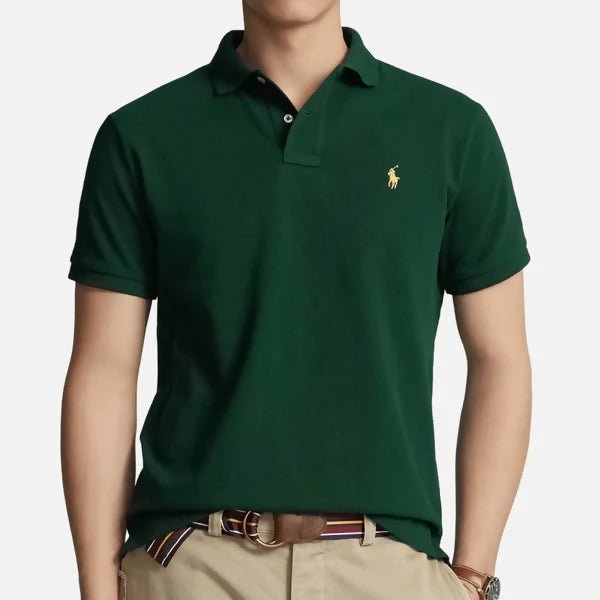 Classic Green Polo Shirt – Timeless Comfort & Style - AlifdukanBUY AURA.PK types here :)