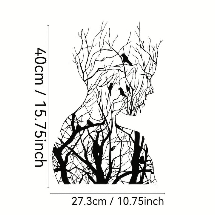 Classic Human Face Metal Wall Art, Original Laser Cut Outdoor & Indoor Decor, Wall Mountable Modern Artwork, Bedroom Wall Hanging, Housewarming Gift, Easy to Hang - AlifdukanMini Supplier types here :)