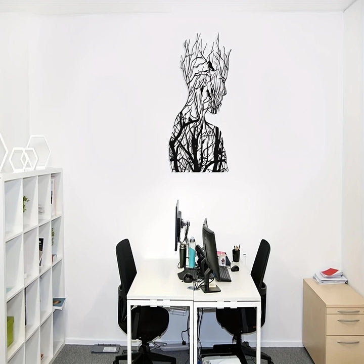 Classic Human Face Metal Wall Art, Original Laser Cut Outdoor & Indoor Decor, Wall Mountable Modern Artwork, Bedroom Wall Hanging, Housewarming Gift, Easy to Hang - AlifdukanMini Supplier types here :)