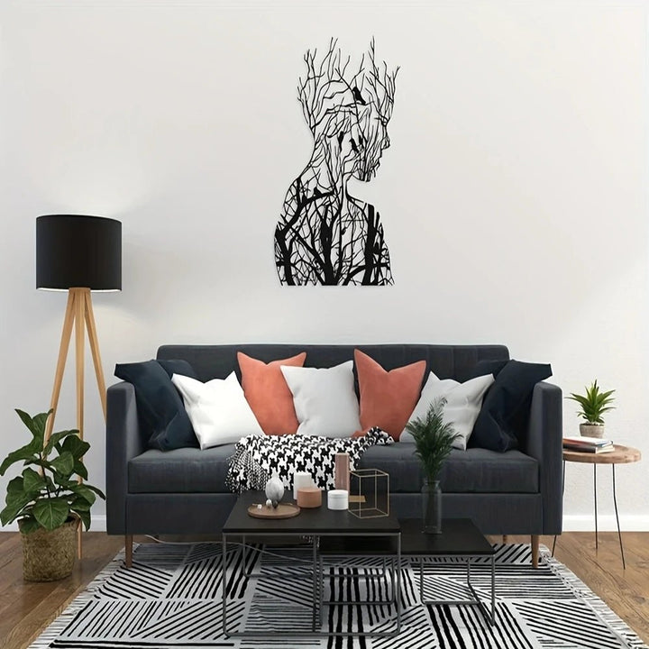 Classic Human Face Metal Wall Art, Original Laser Cut Outdoor & Indoor Decor, Wall Mountable Modern Artwork, Bedroom Wall Hanging, Housewarming Gift, Easy to Hang - AlifdukanMini Supplier types here :)