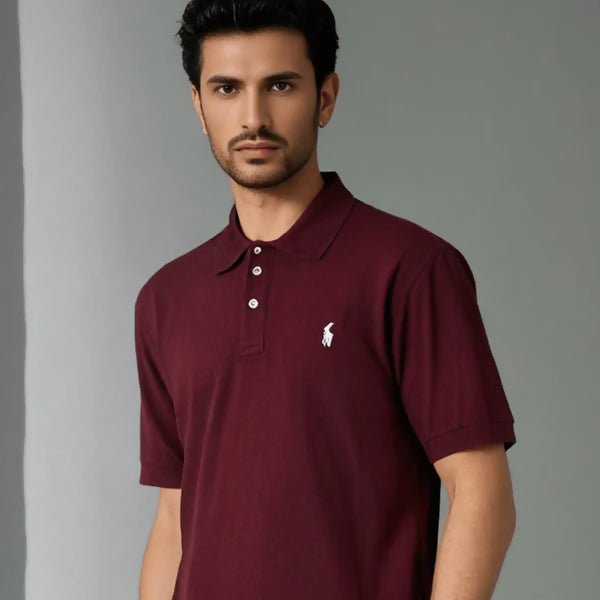 Classic Maroon Polo Shirt – Bold & Timeless Style - AlifdukanBUY AURA.PK types here :)