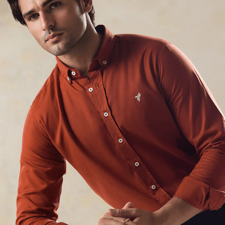 Copper Oxford Shirt (Slim / Modern Fit) - AlifdukanAlifdukan types here :)