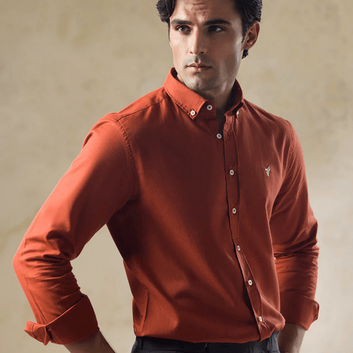 Copper Oxford Shirt (Slim / Modern Fit) - AlifdukanAlifdukan types here :)