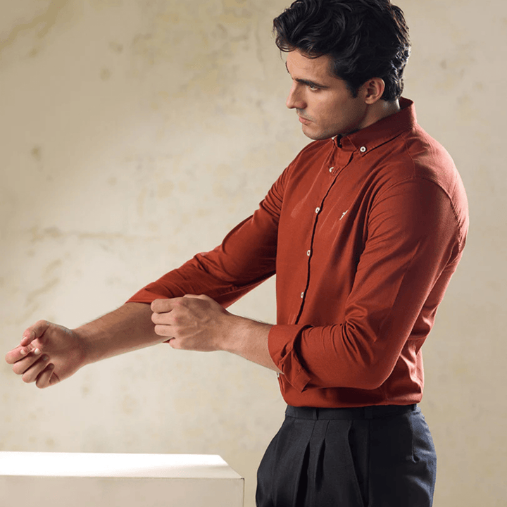 Copper Oxford Shirt (Slim / Modern Fit) - AlifdukanAlifdukan types here :)
